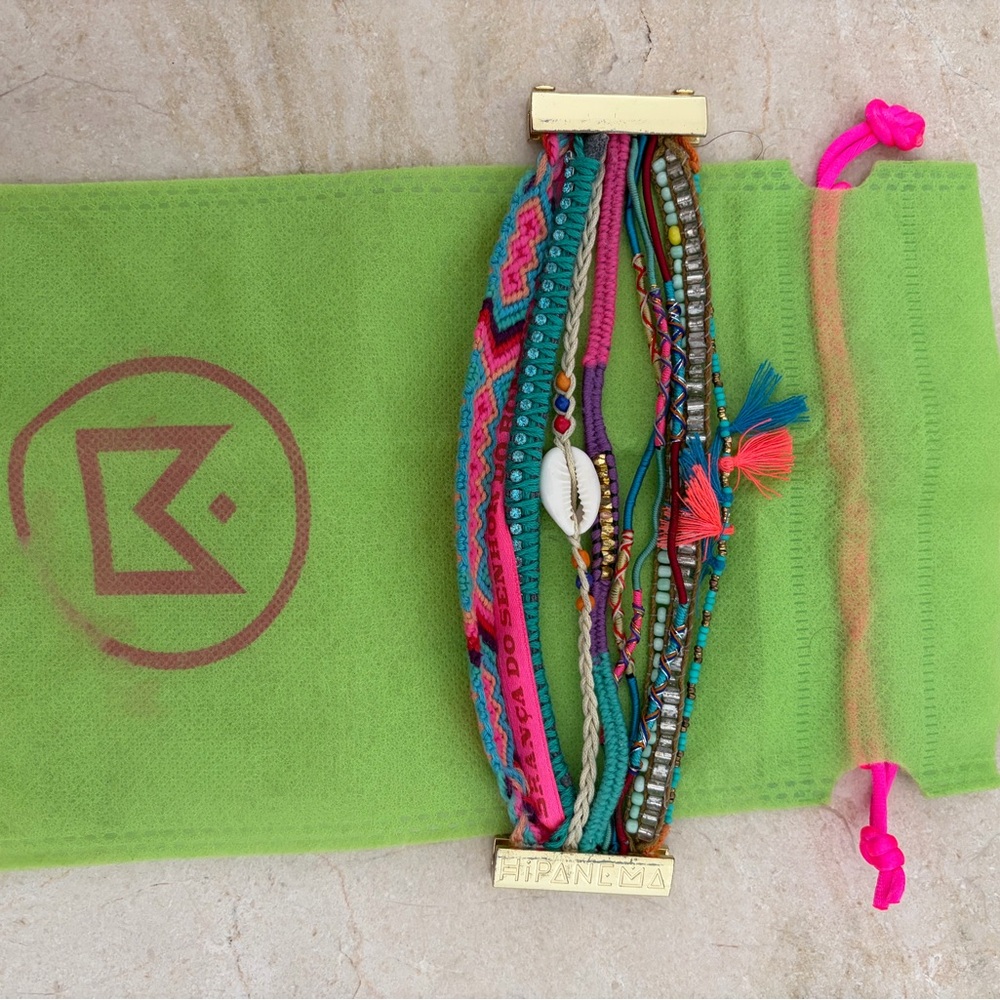 Ipanema Colorful Bracelet Set with Gold Accent